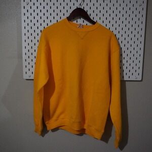 Vintage Russell Sportswear‎ Sweatshirt Gold Yellow Pullover Crewneck Made in USA